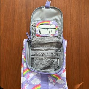 Pottery Barn Kids Rainbow Unicorn Toiletry Bag - Purple and Gray